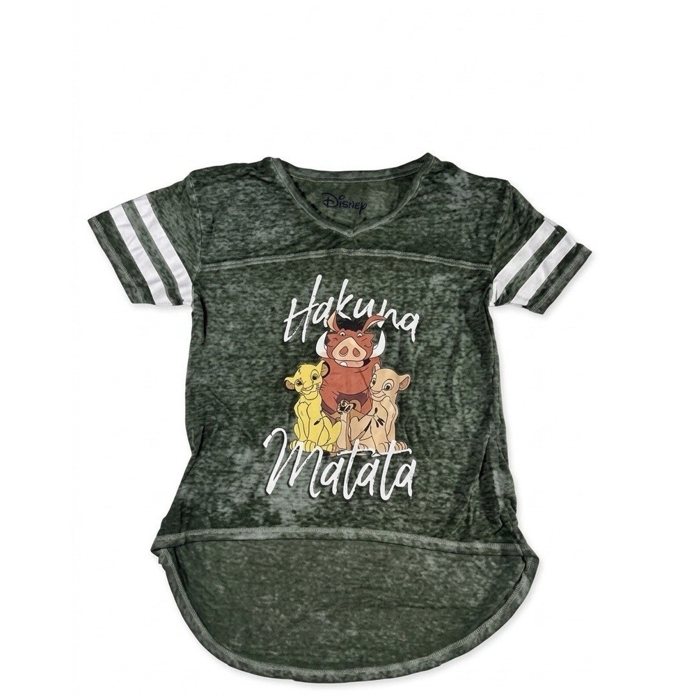 Disney Lion King Hakuna Matata Tee Shirt Women's Medium M Burnout High Low